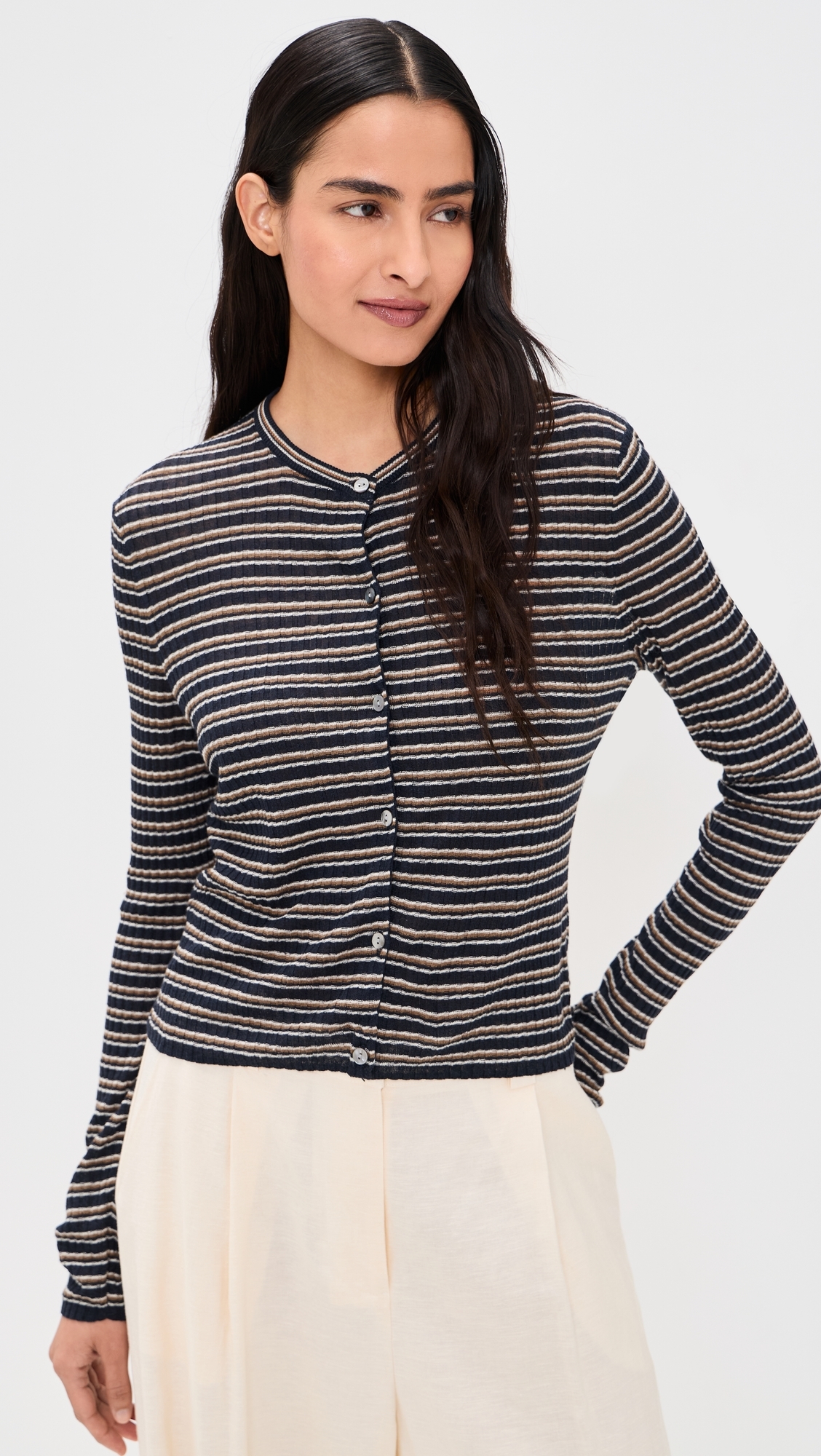 Cropped Cardigan Nocturne Blue