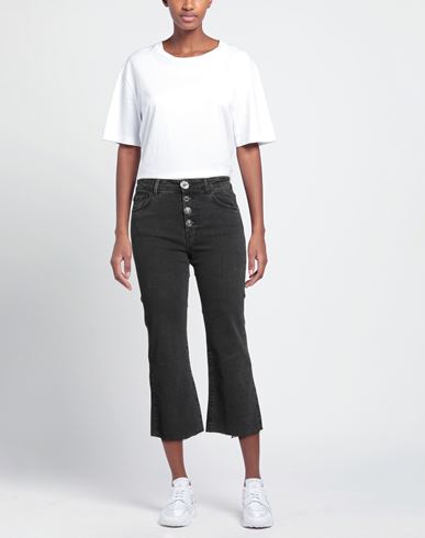 Woman Jeans Black Size 26 Cotton, Elastane