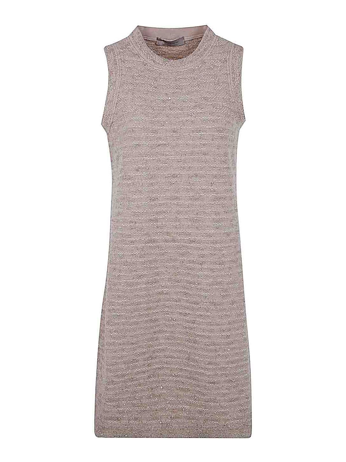 Pattern Crystal Sleeveless Dress