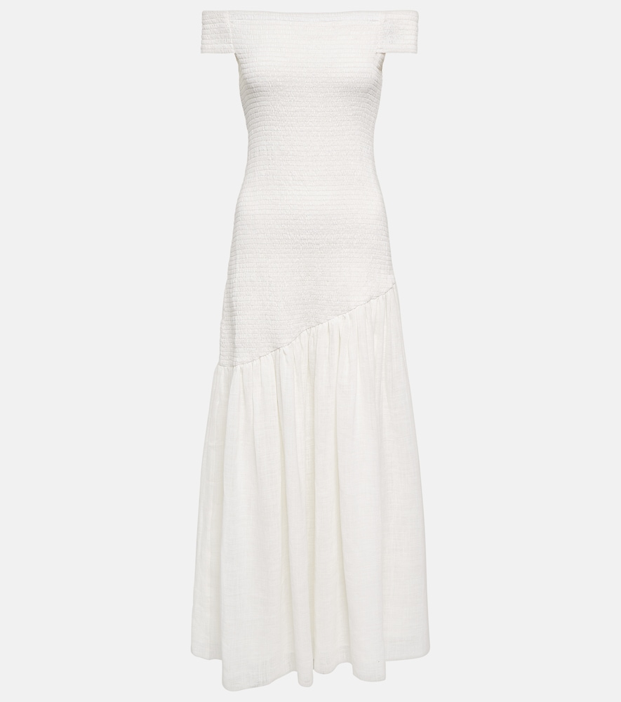 Veloso linen and silk maxi dress
