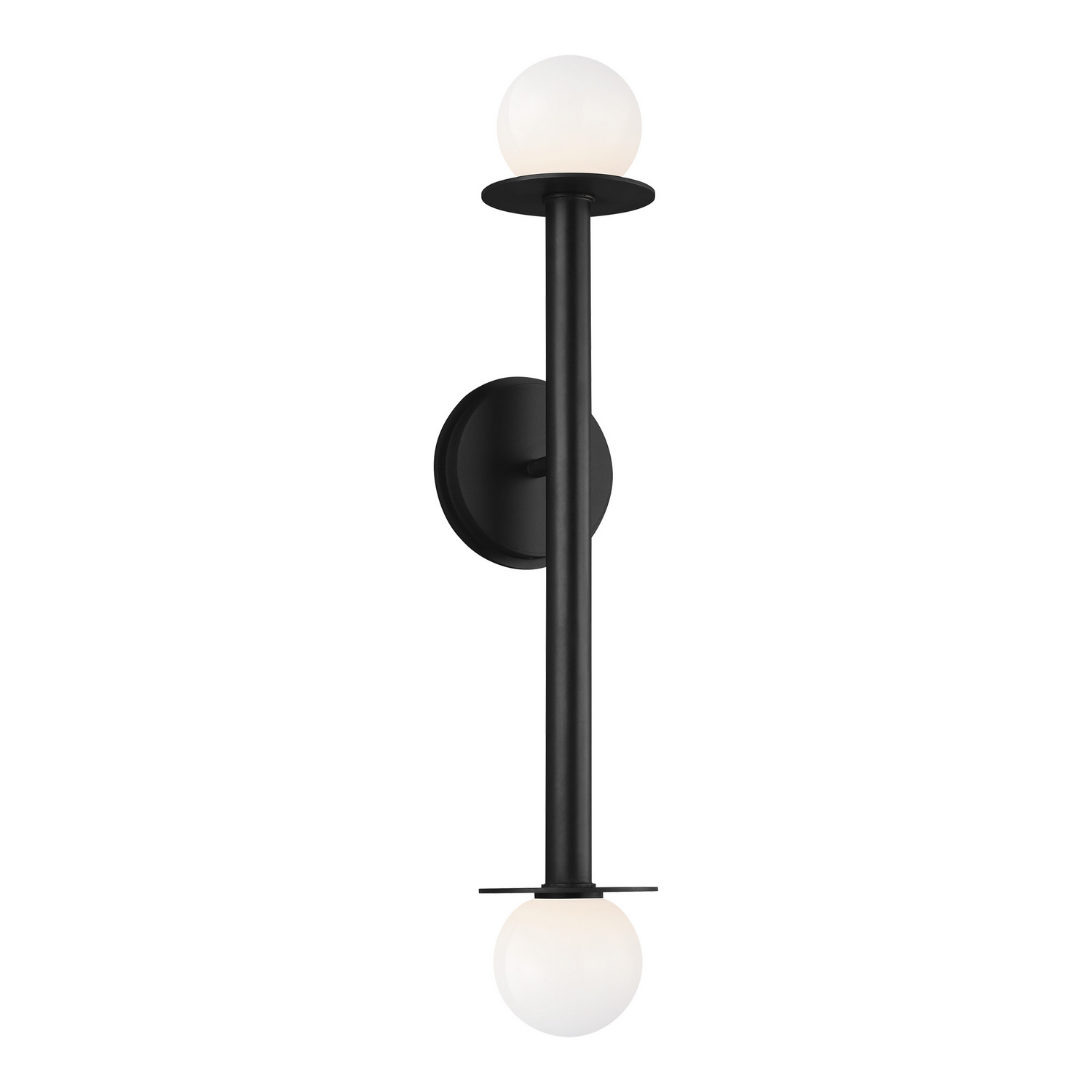 Visual Comfort Studio Nodes 2-Light Wall Sconce in Midnight Black by Kelly Wearstler