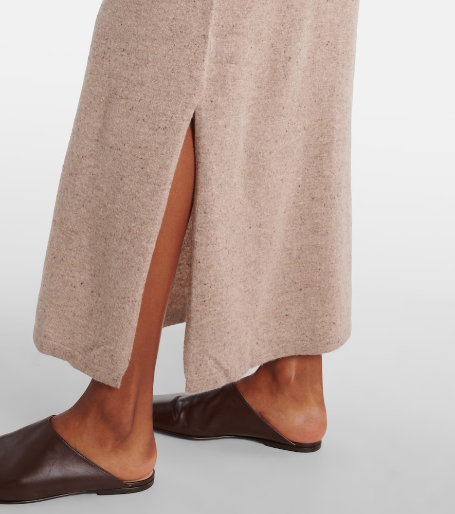 Kasos draped cashmere maxi dress