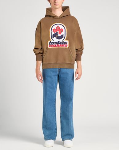 Man Sweatshirt Brown Size M Cotton