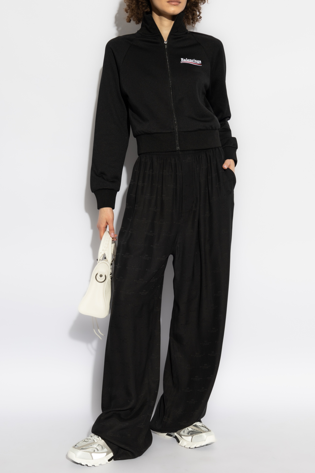 Loose-fitting Silk Trousers, Women's, Black