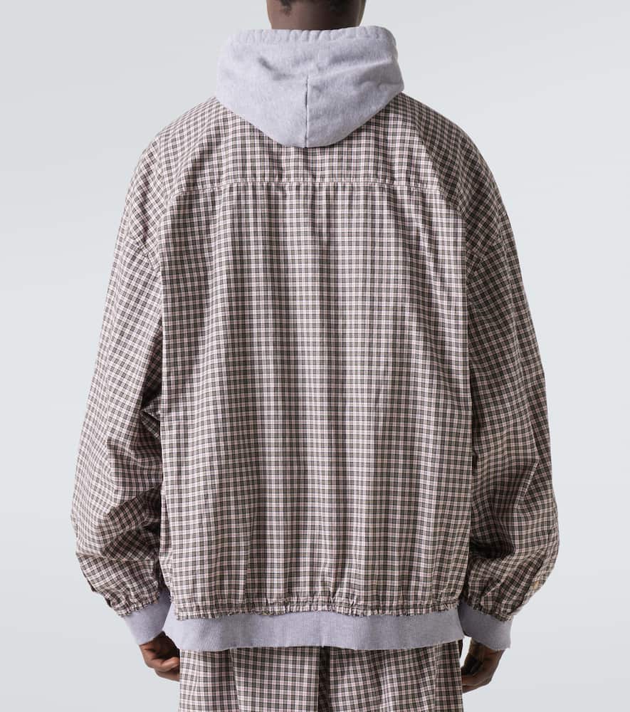 Checked cotton poplin jacket