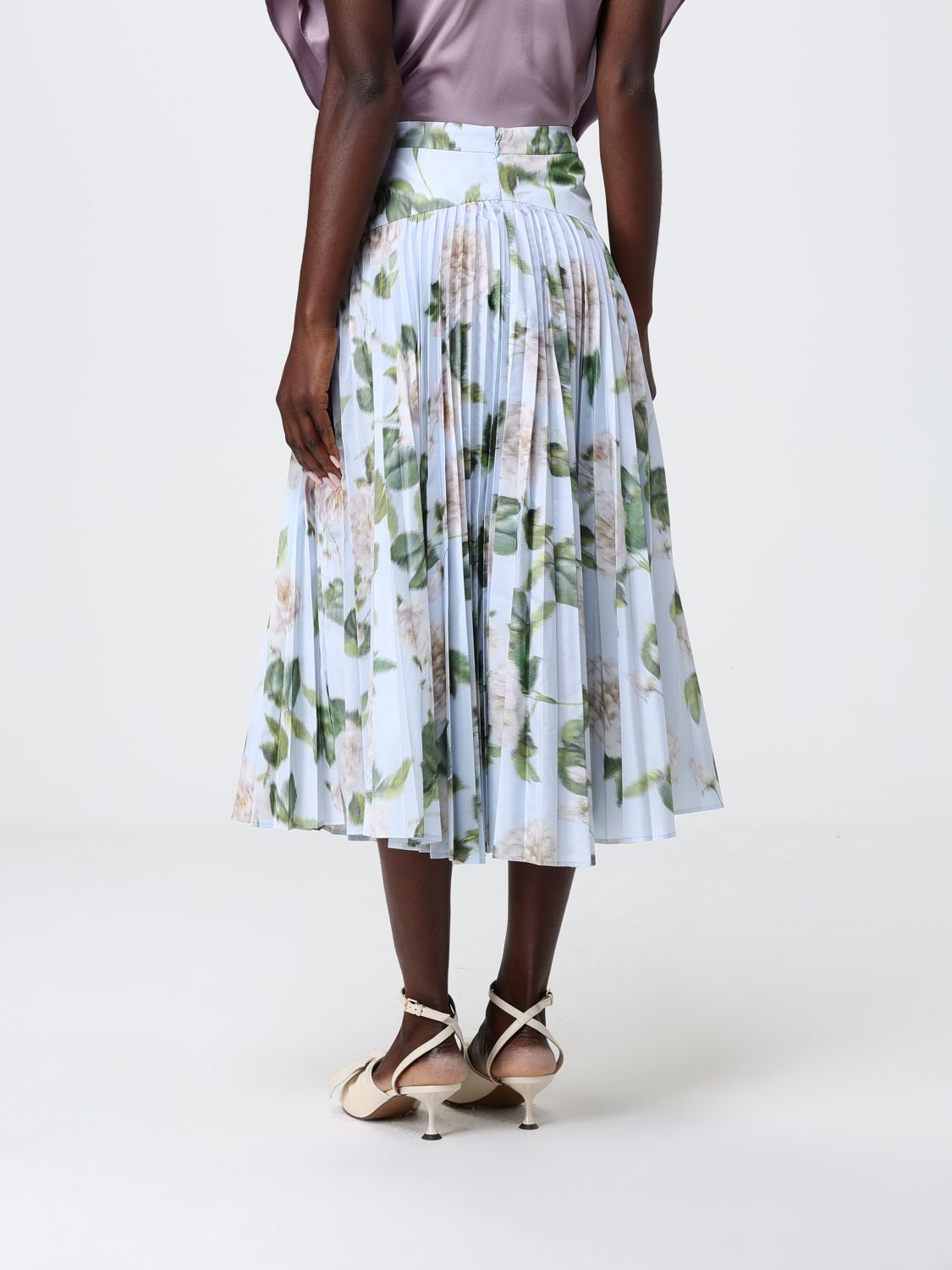 Skirt Woman color Gnawed Blue