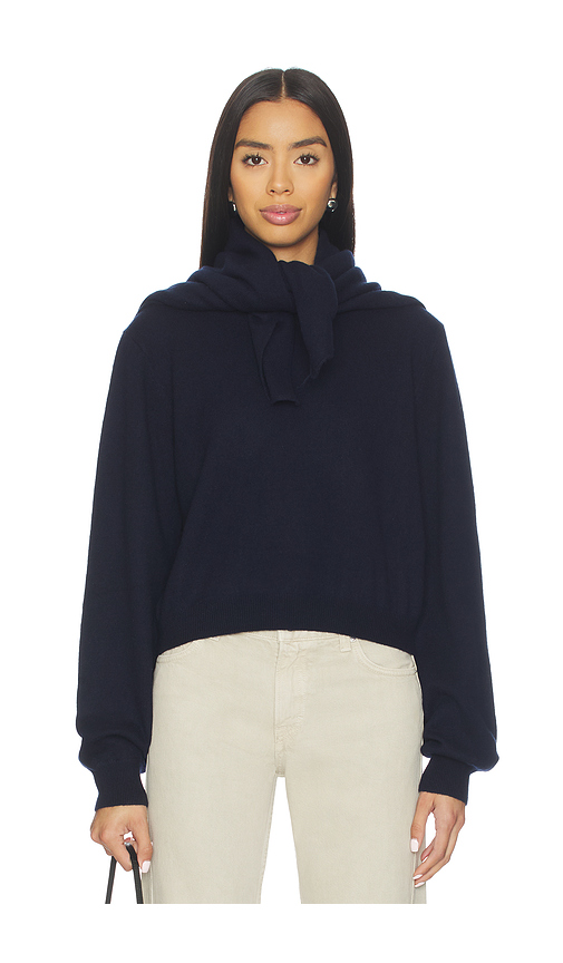 EAVES Parris Detachable Kerchief Crew in Navy. - XS also in L, M, S