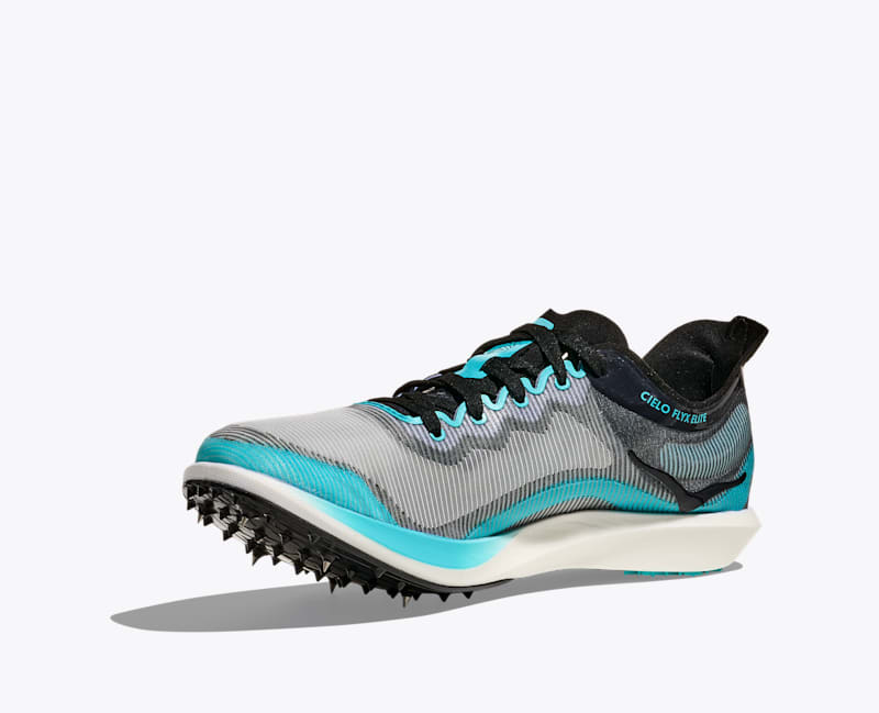 HOKA Cielo FlyX Elite Shoes in Black/Cielo Blue