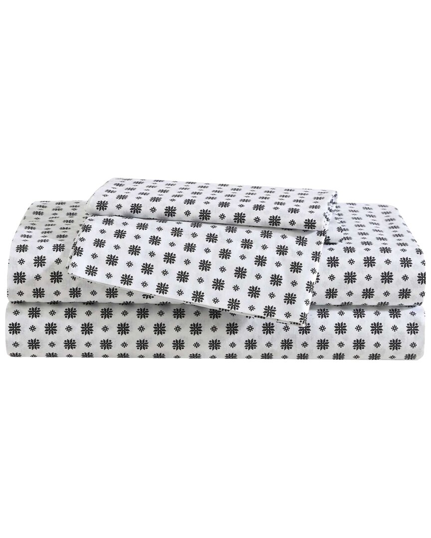 200 Thread Count Fairisle Sprinkle Cotton Percale Sheet Set