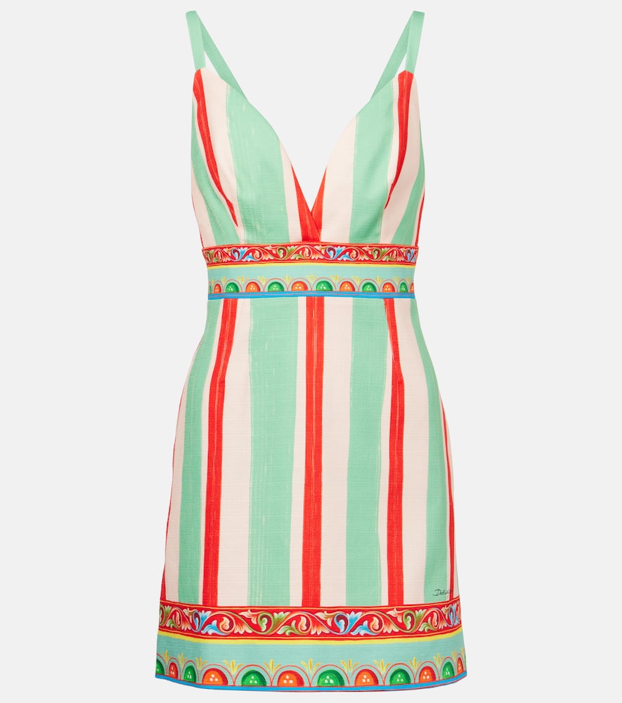 Printed cotton minidress