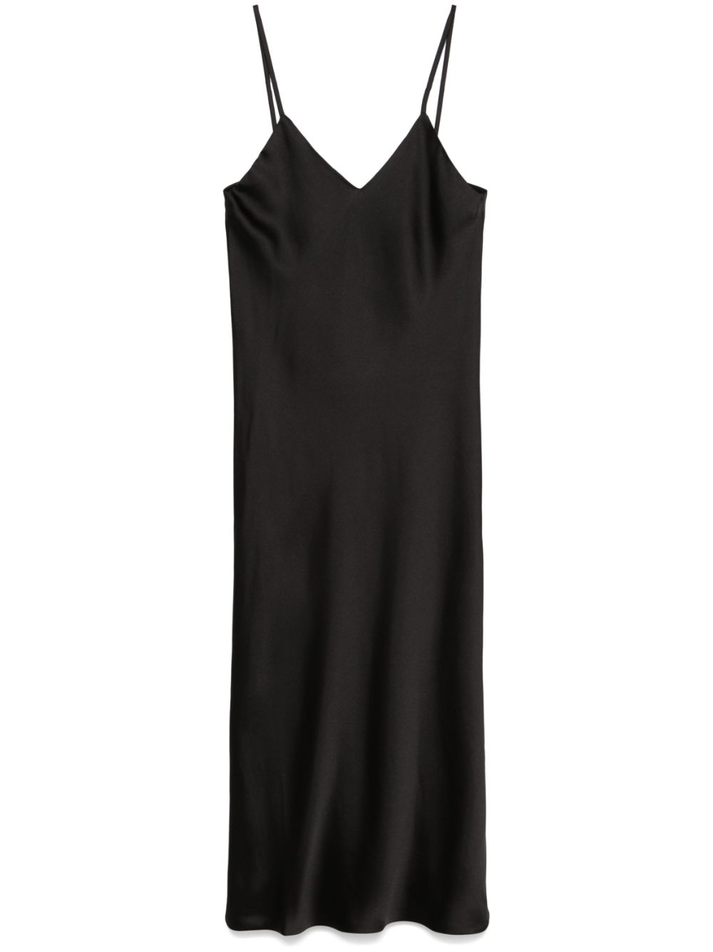 -Slip Dress Midi In Crêpe-Donna