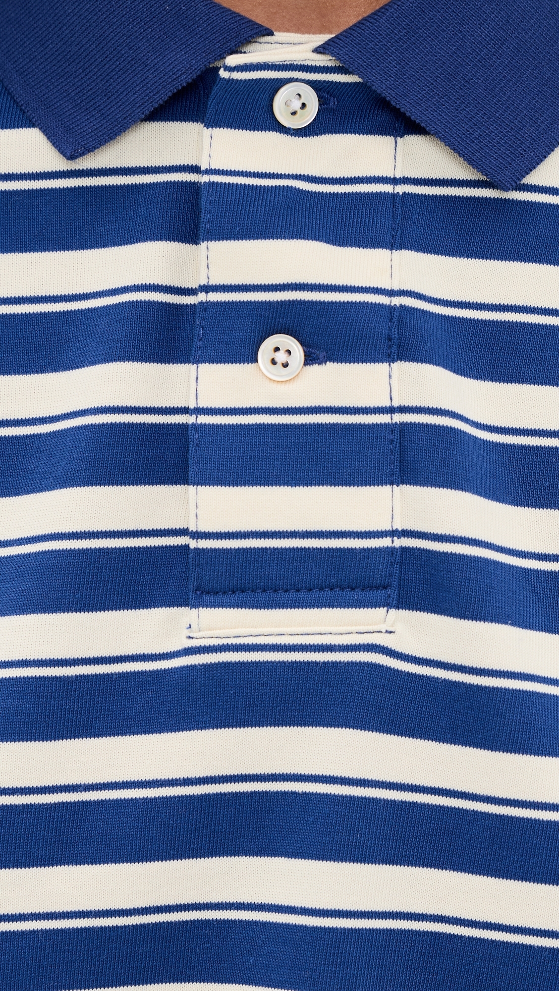 Shrunken Polo Blue Stripe Multi