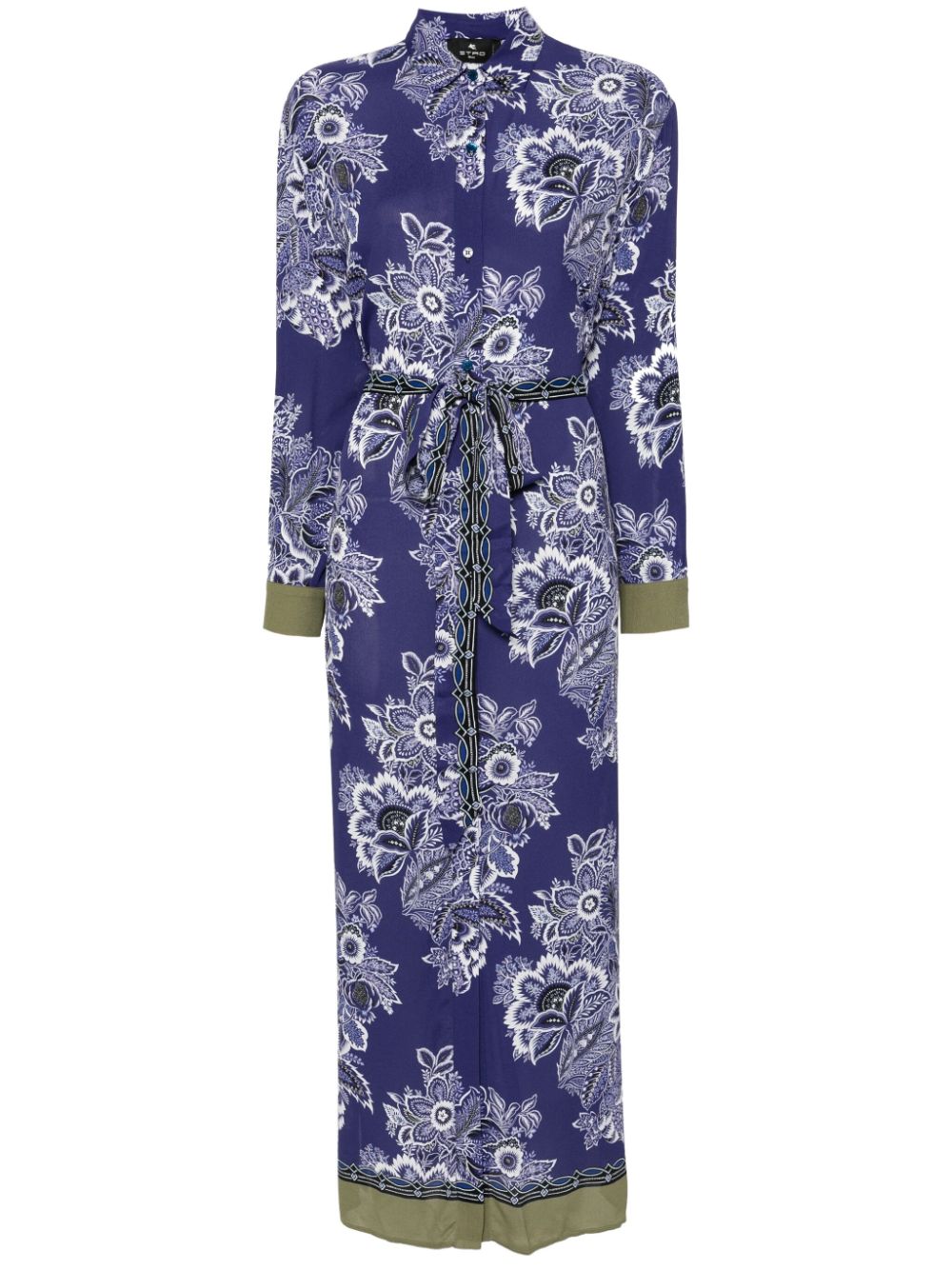 All-over floral-print dress - Blue