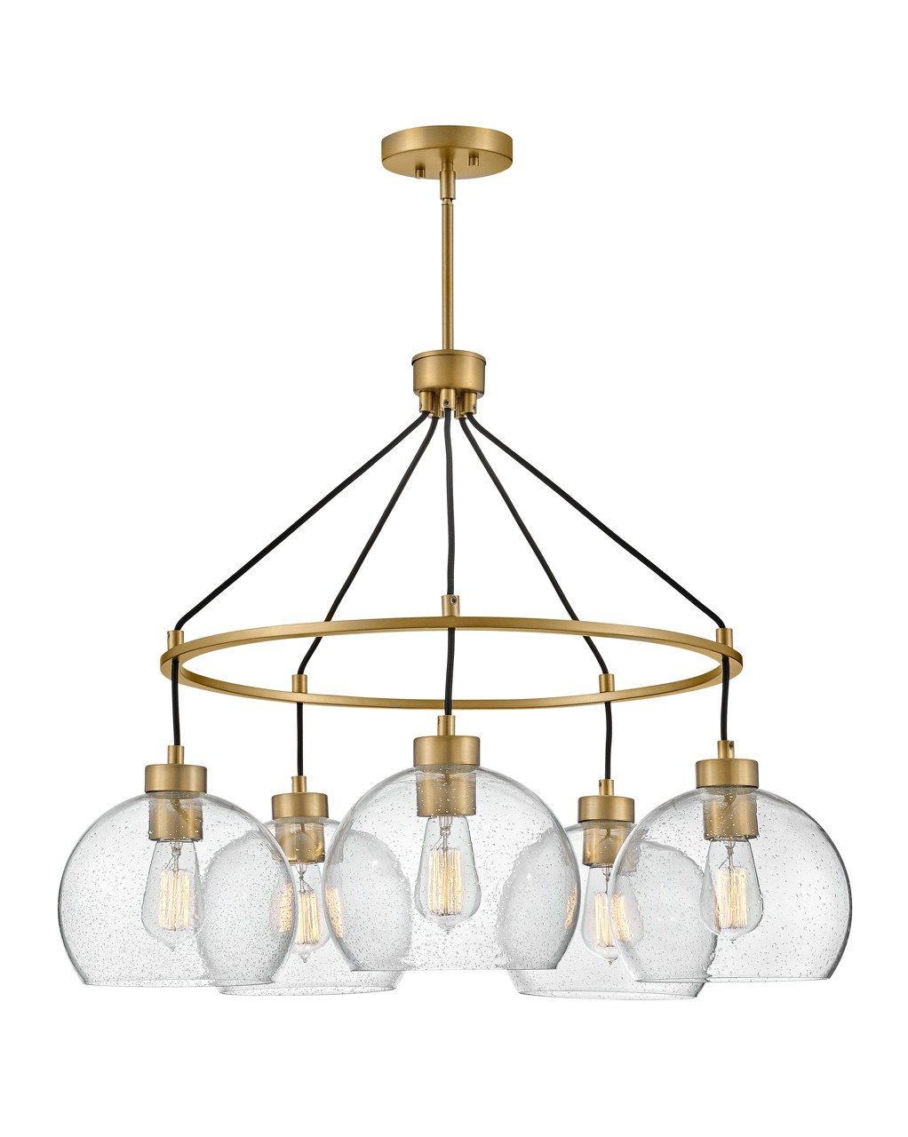 Lacquered Brass LED Chandelier from the Rumi Collection
