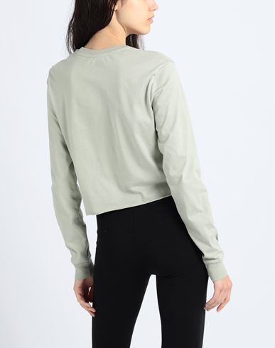Wm Junior V Ls Crop Woman T-shirt Sage green