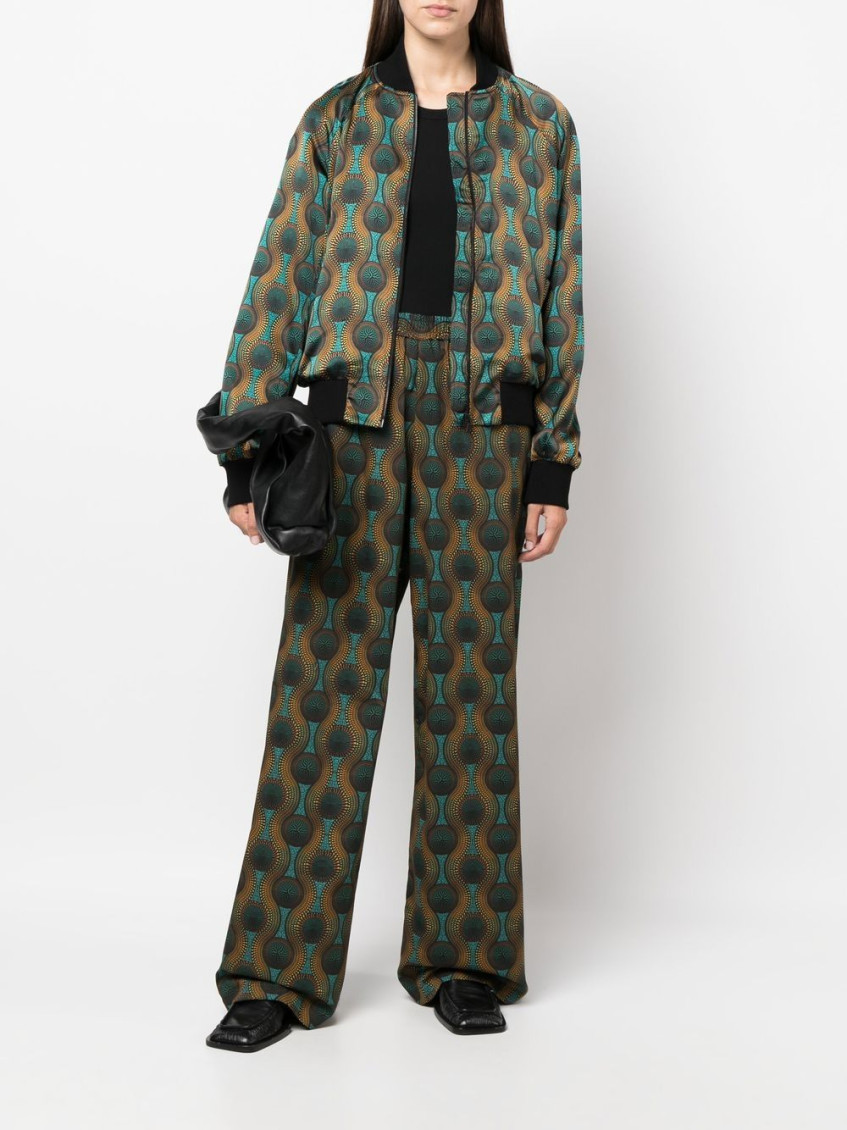 - Elastic Waist Printed Cotton Trousers