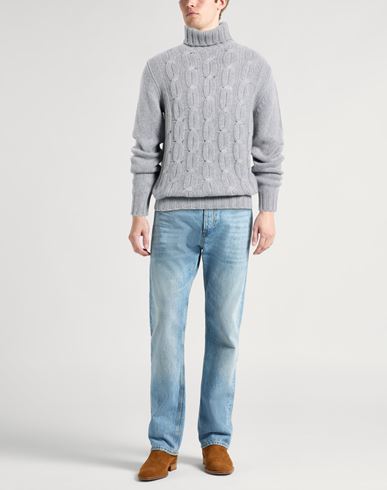 Man Turtleneck Grey Size 40 Cashmere