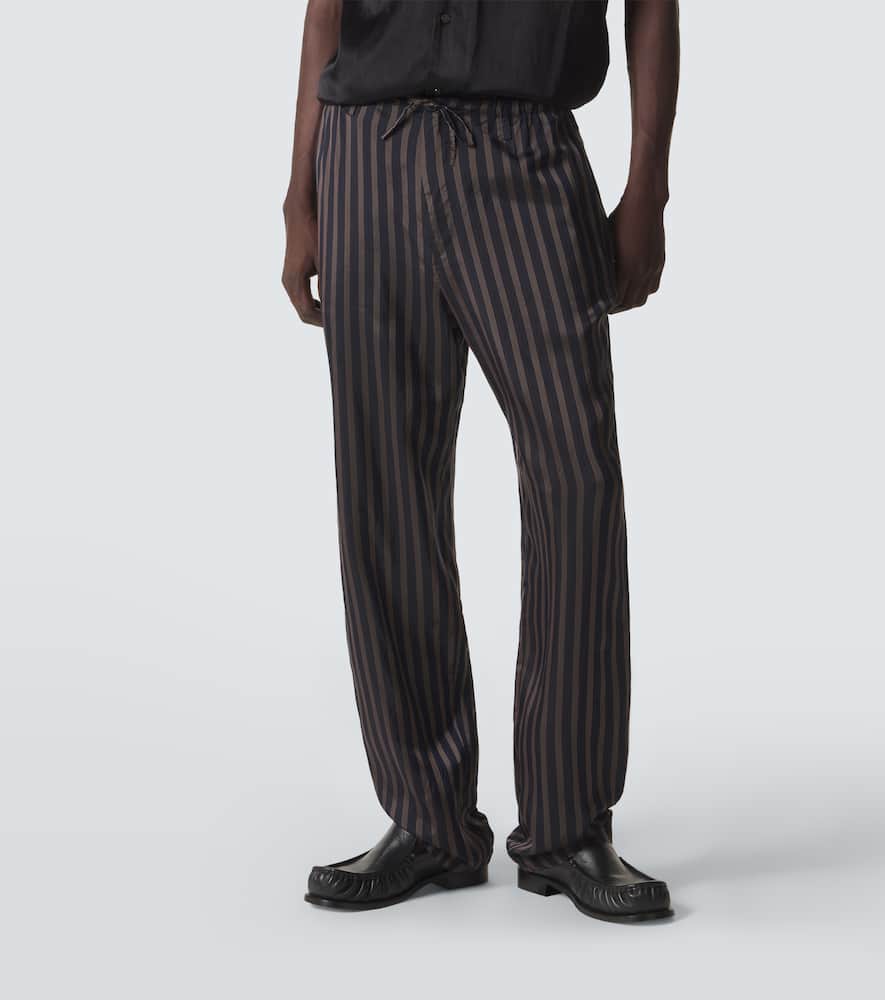 Mid-rise straight pants