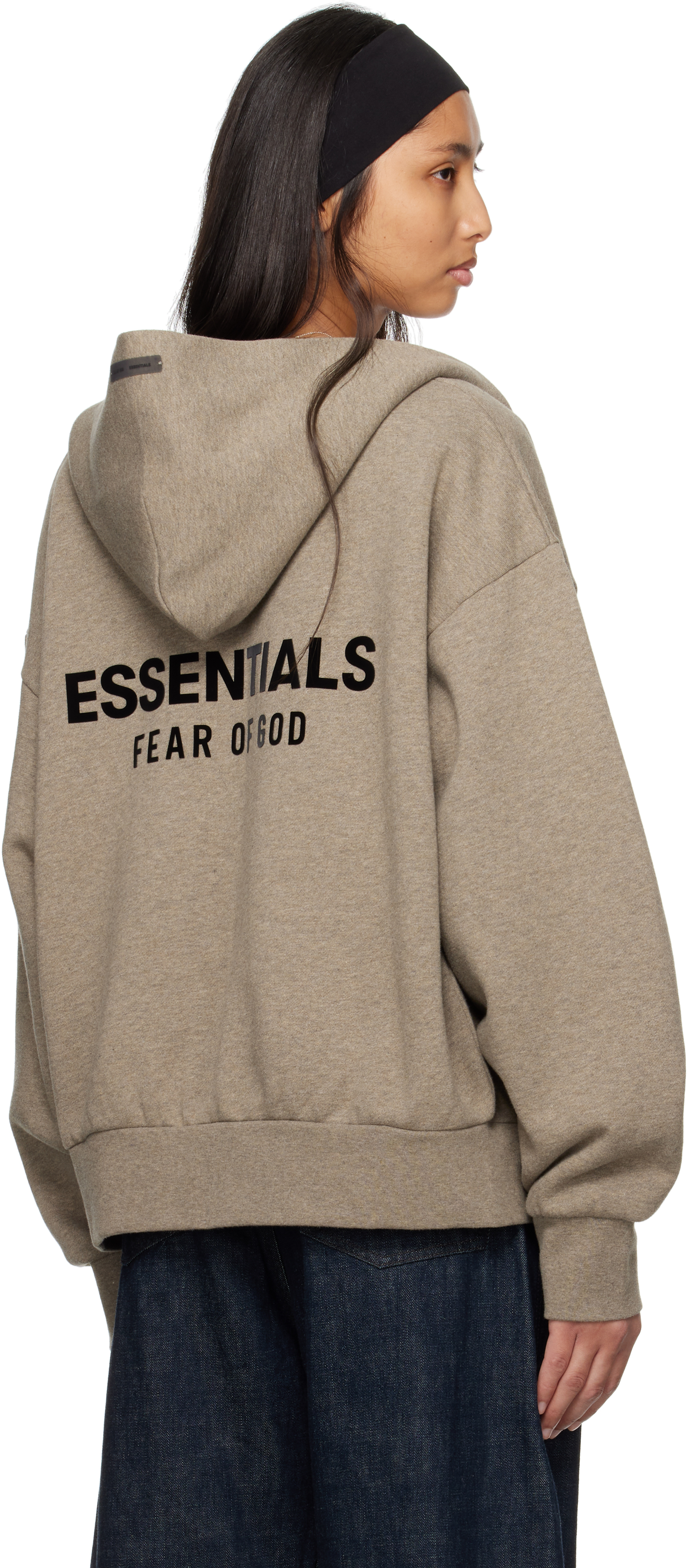 Fear of God ESSENTIALS Gray Classic Full Zip-Up Hoodie
