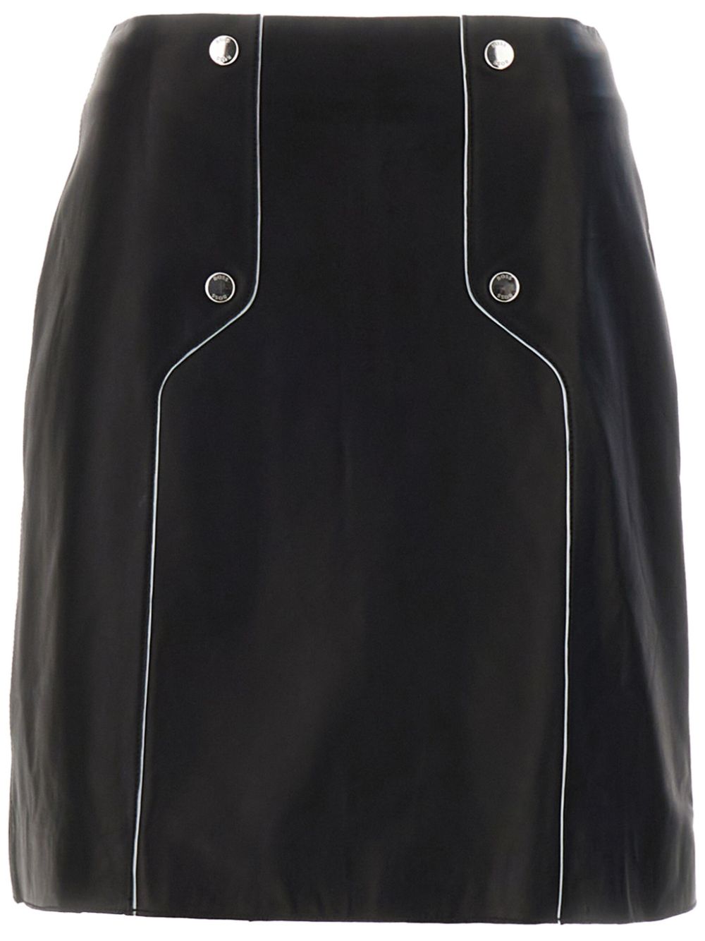 Leather mini skirt - Black