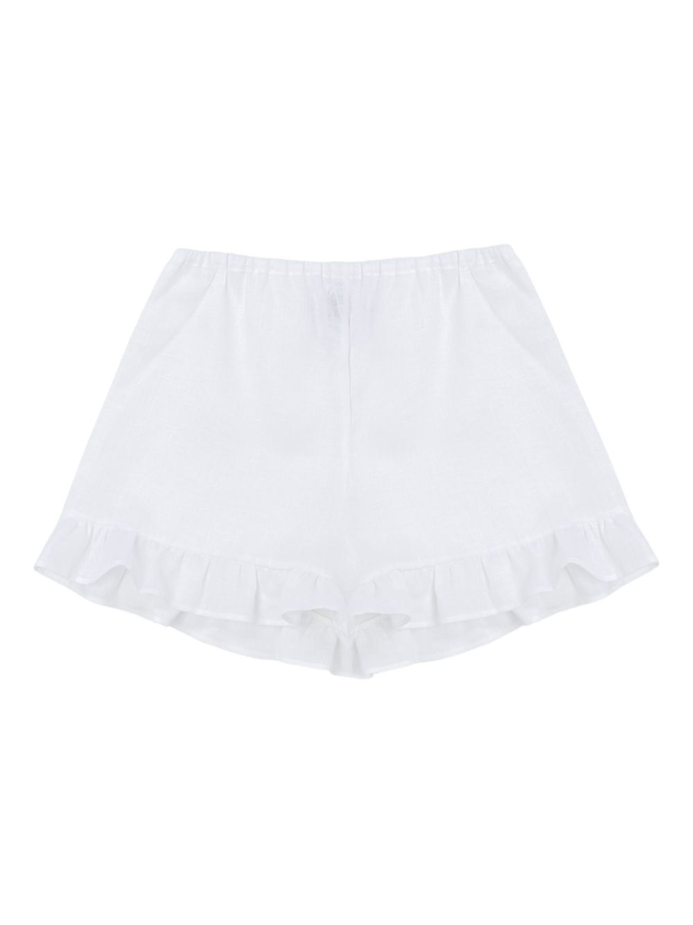 Cha Cha ruffled hem shorts set - White