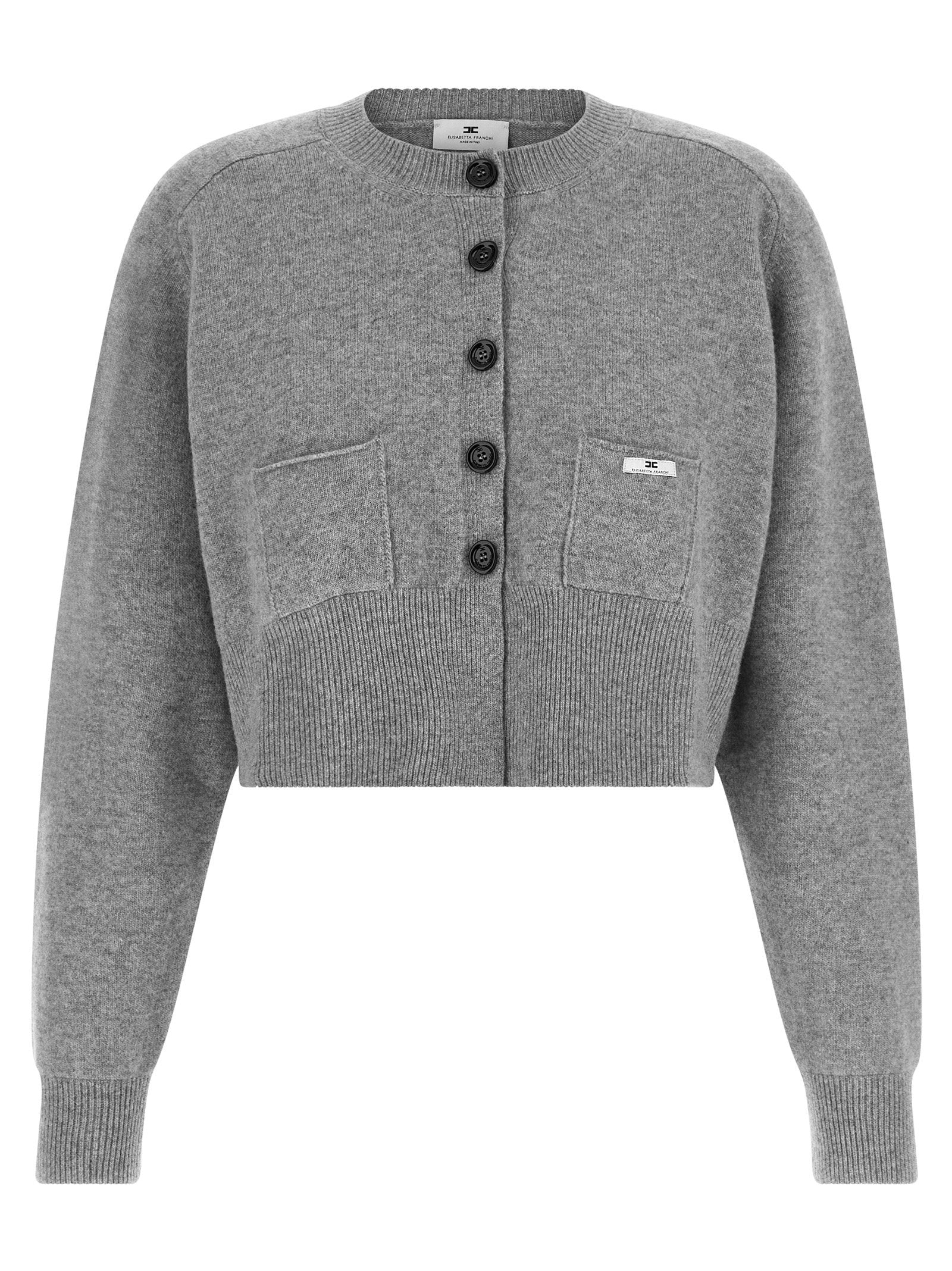 Wool and Cashmere Blend Cardigan — Gray