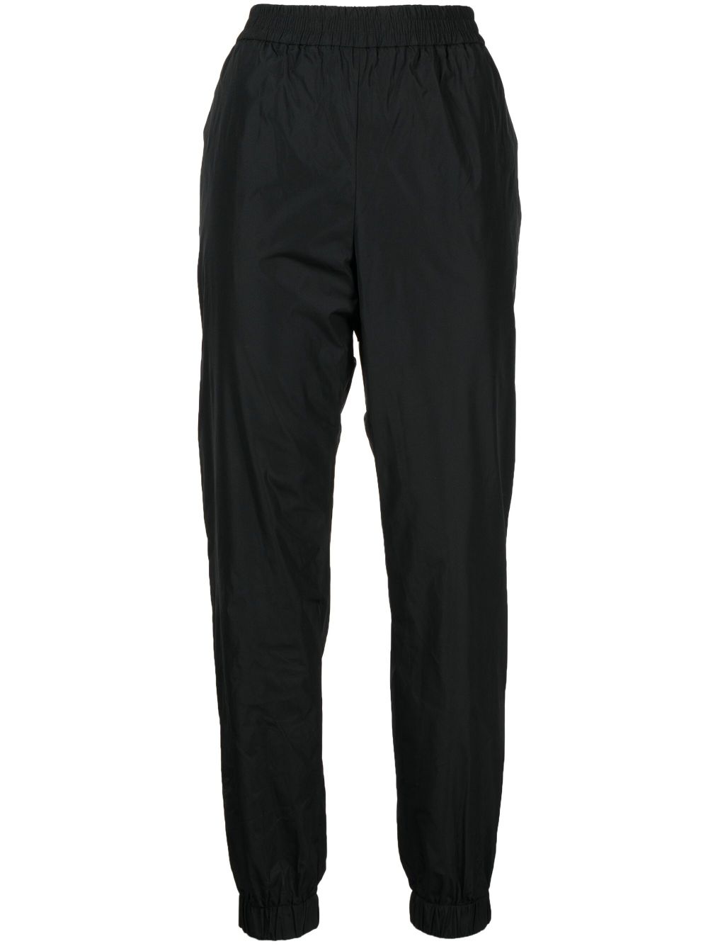 Elasticated-waistband track pants - Black