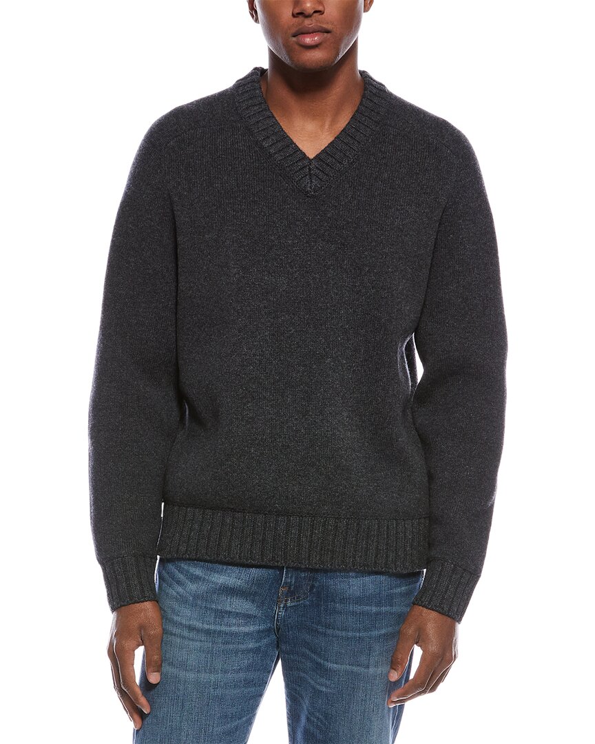 Heavy Wool & Cashmere-Blend V-Neck Sweater