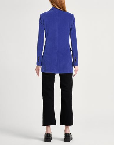 Woman Blazer Purple Size 4 Cotton, Polyester