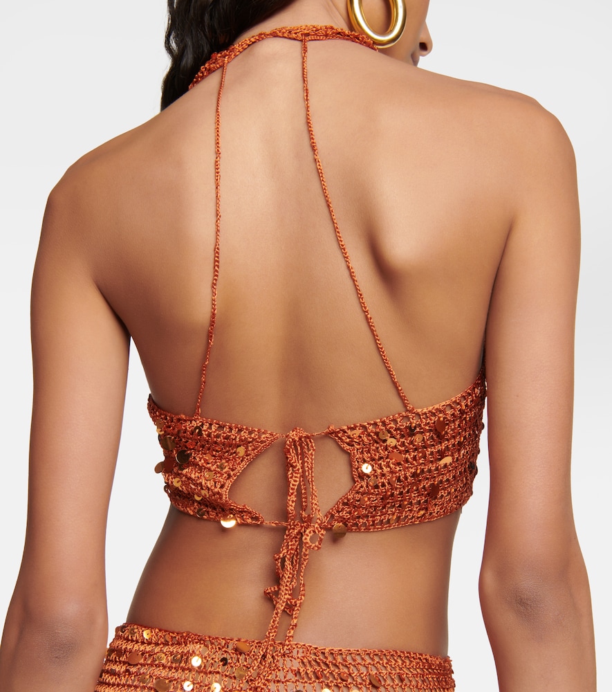 Aya Muse Morel cutout sequined maxi dress
