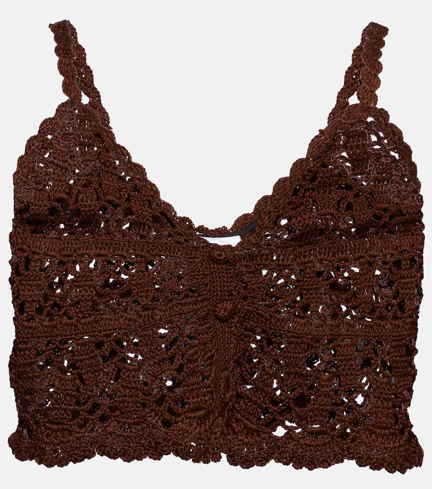 Crochet cotton cropped top