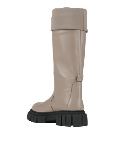 Woman Boot Taupe Size 9 Leather, Textile fibers