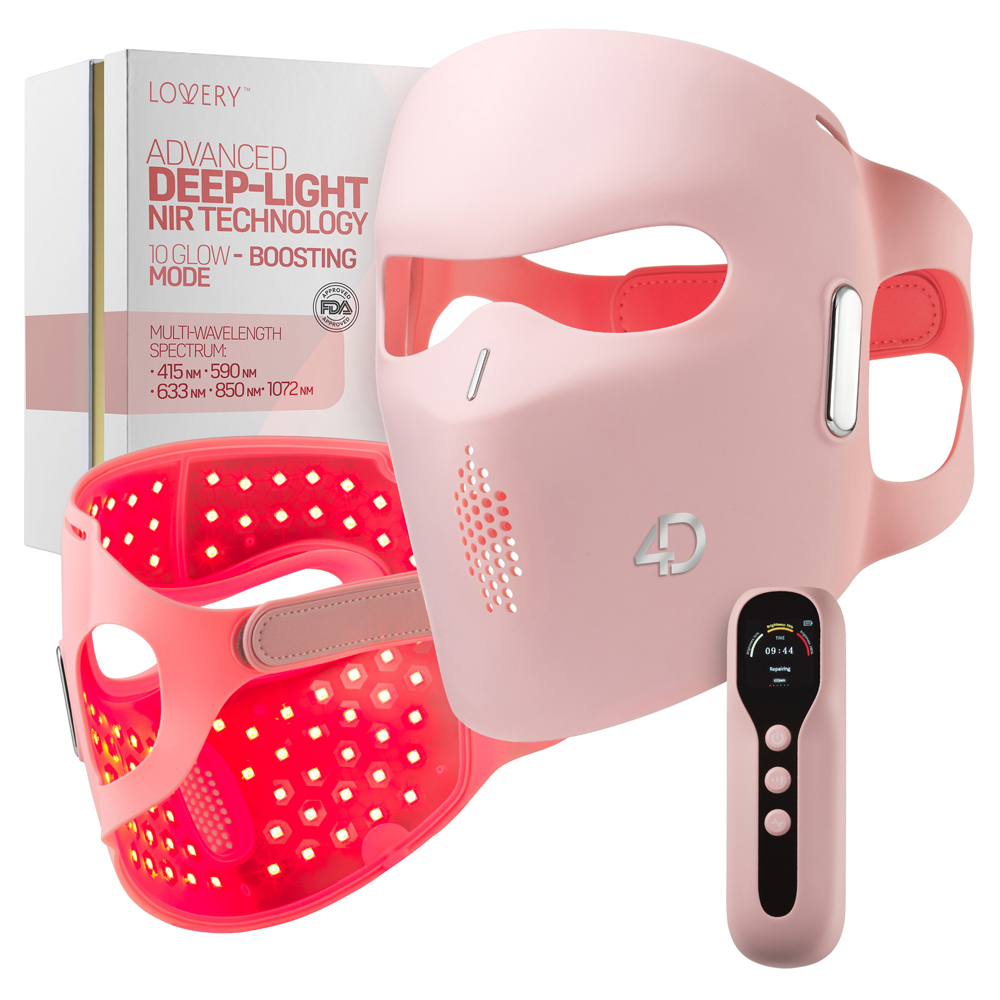 4d Led Red Light Therapy Mask With Near-infrared Light