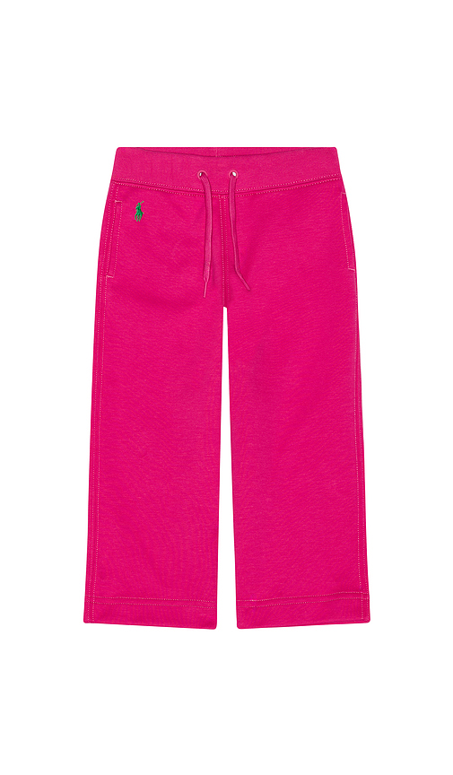 Polo Ralph Lauren Double Knit Tech Athletic Wide Leg Pant in College Pink. 2 also , 4