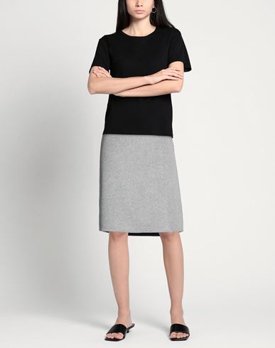 Woman Midi skirt Grey Size 10 Cashmere, Wool