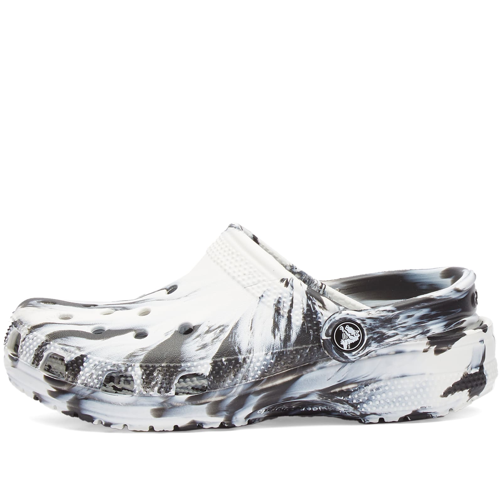 Classic Marbled Clog in White/Black