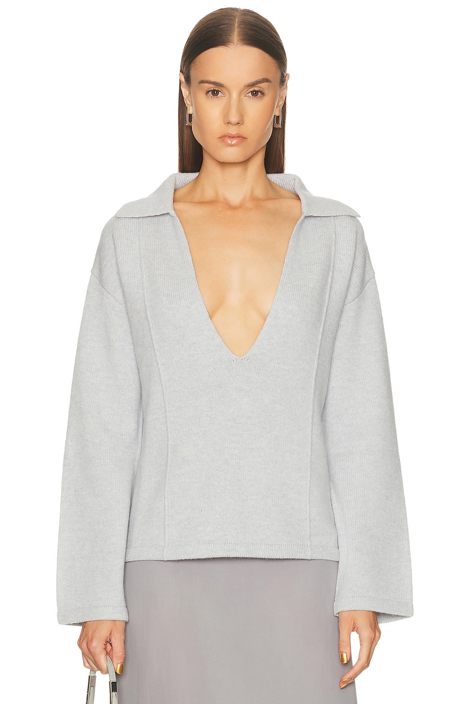 Aya Muse Sia Sweater in Blue Gray - Grey. XS also in L