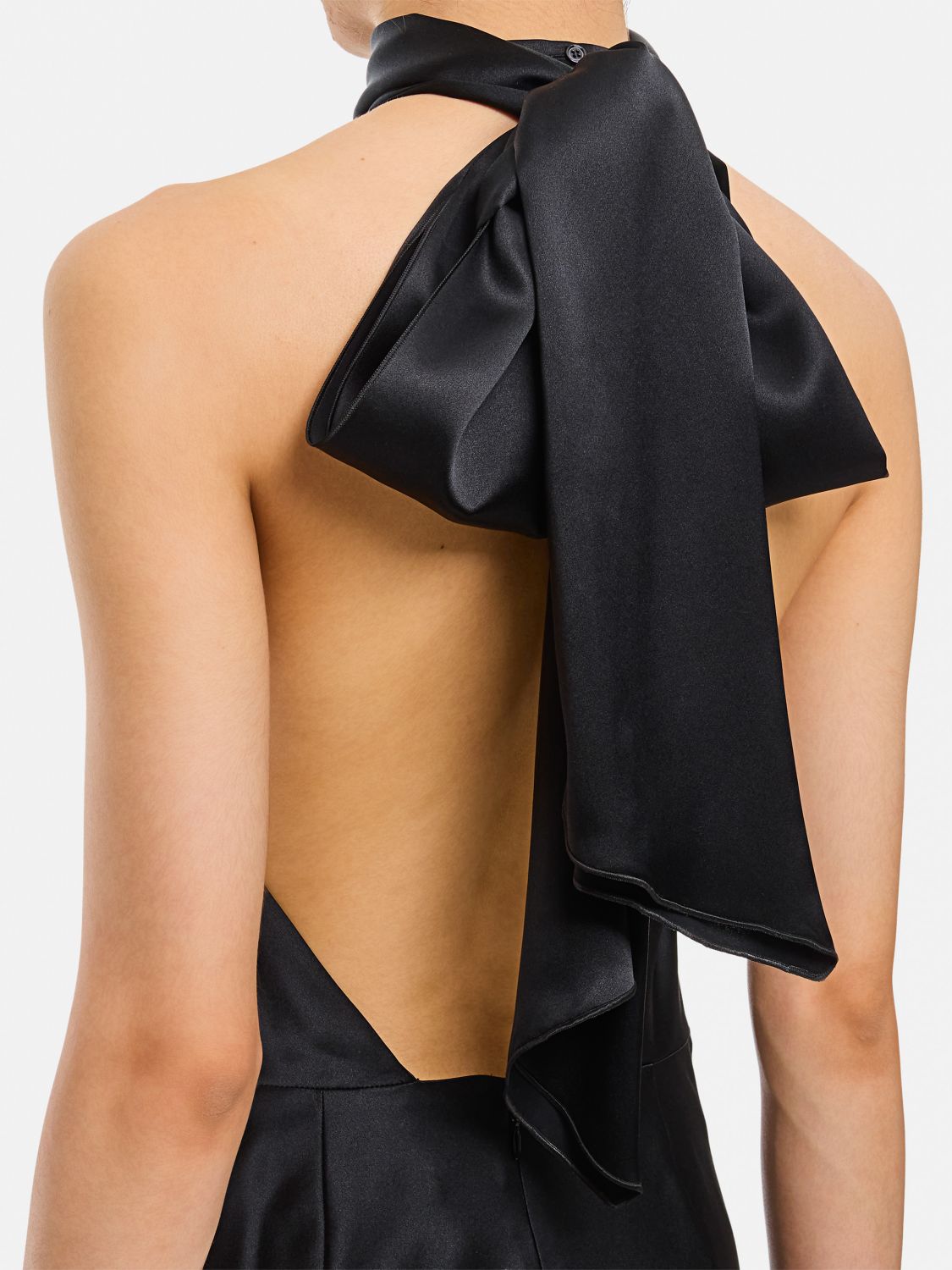 Moli satin maxi dress - Black