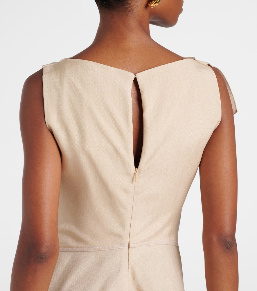Deconstructed gathered midi dress