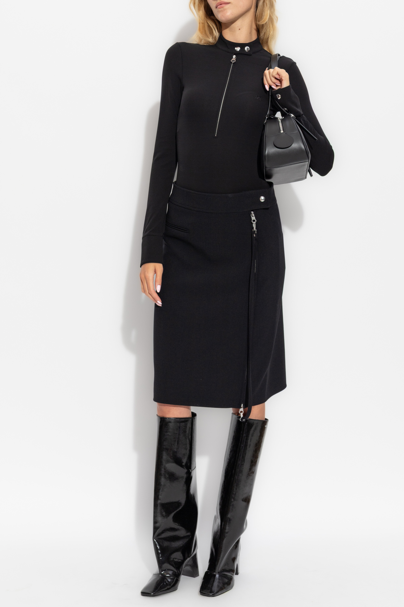 Long Sleeve Bodysuit, Women's, Black