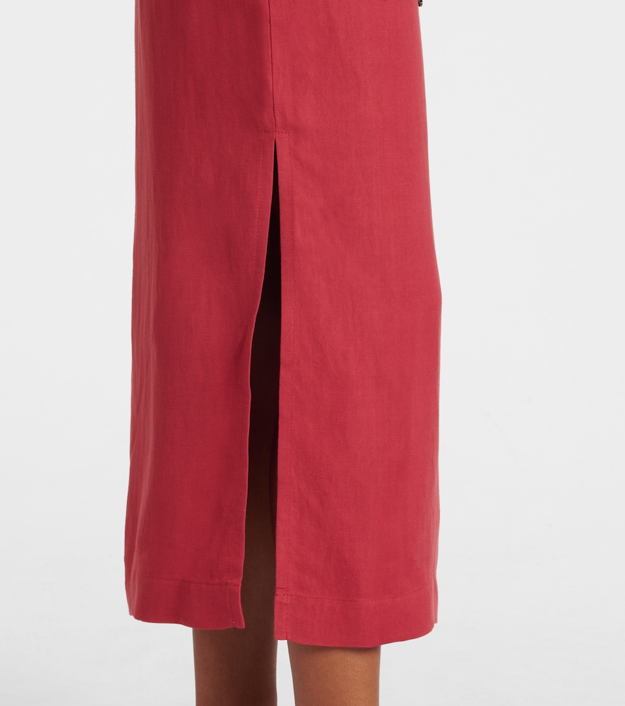 Gathered midi dress