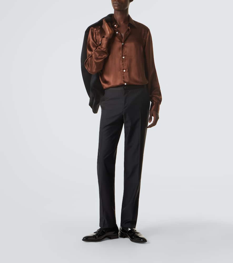 Silk satin shirt