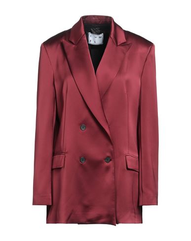 Woman Blazer Burgundy Size L Polyester