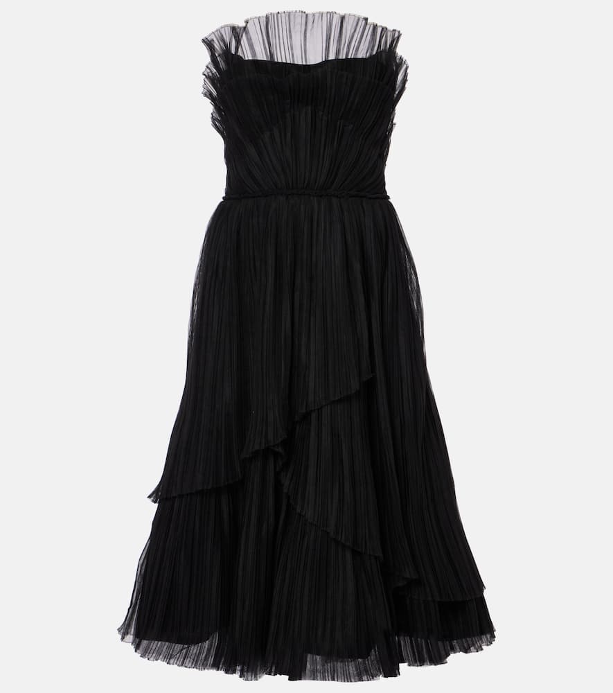 Dorea plissé tiered cocktail dress