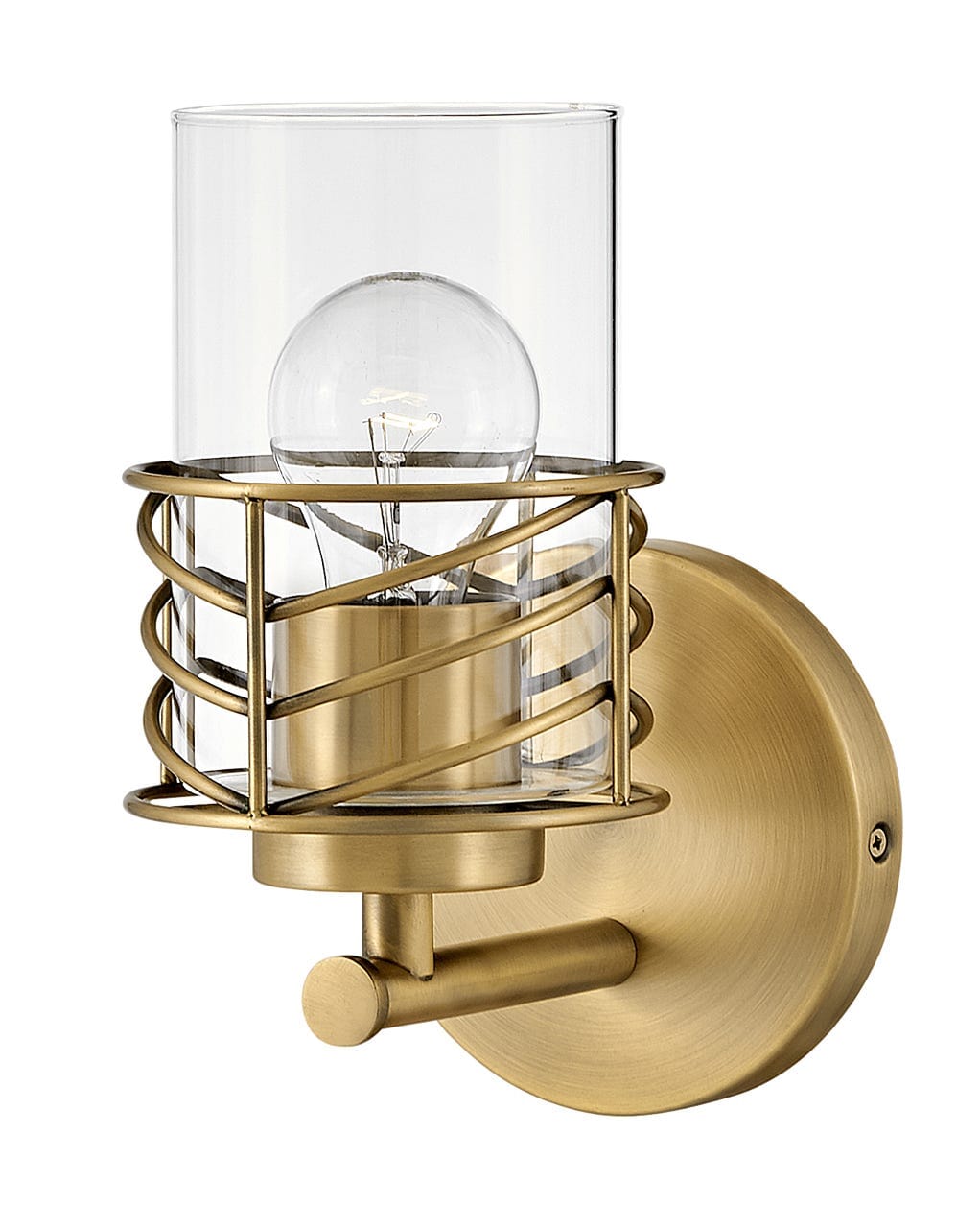 Lacquered Brass LED Vanity from the Della Collection