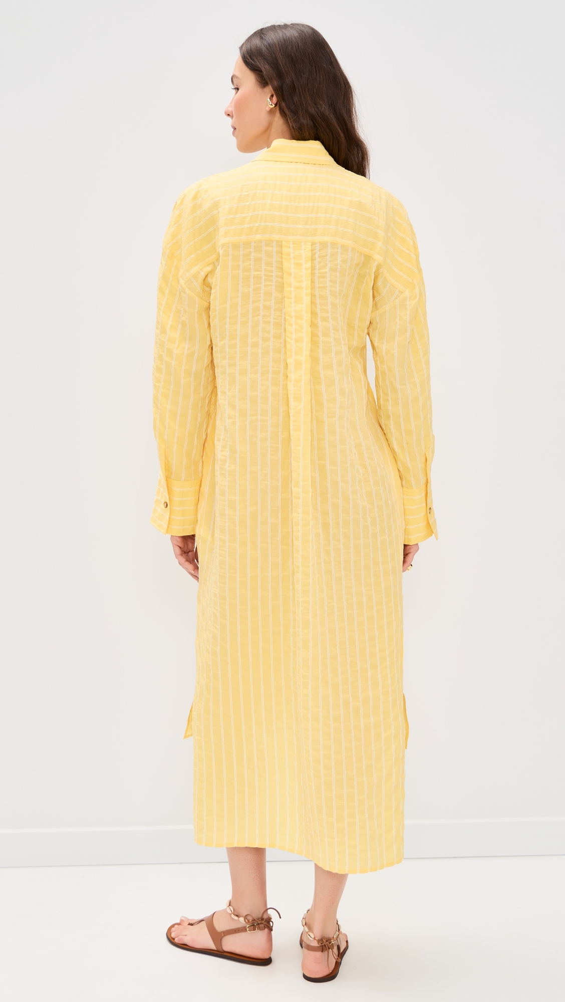 Tie Front Shirt Dress BUTTER STRIPE