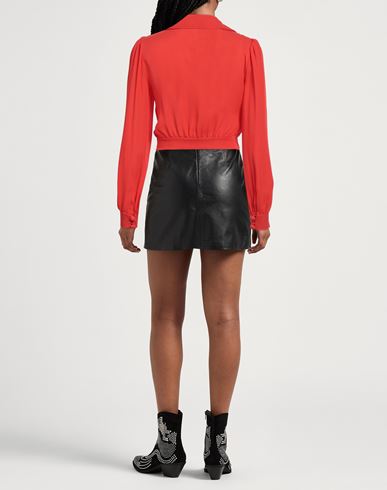 Moschino Couture Woman Shirt Tomato red Size 6 Silk