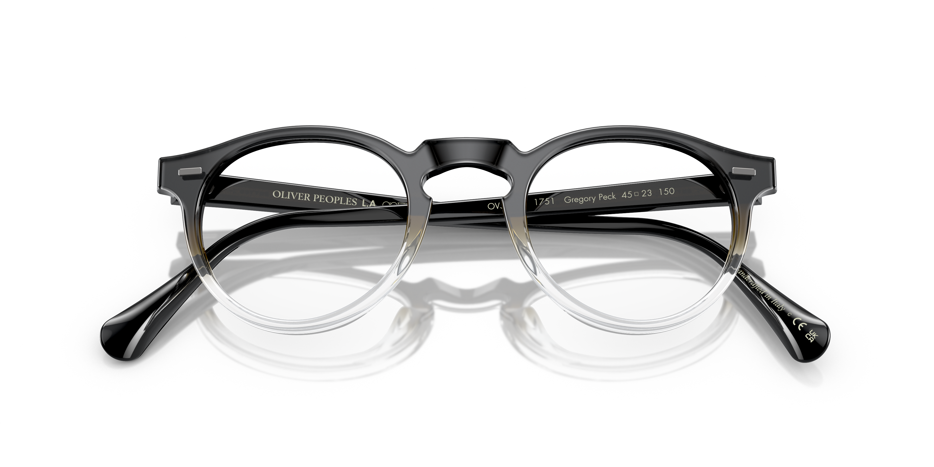 Oliver Peoples Unisex Oliver Peoples OV5186 GREGORY PECK 1751 Montature da vista Acetato Verde Trasparente Pantos Normale