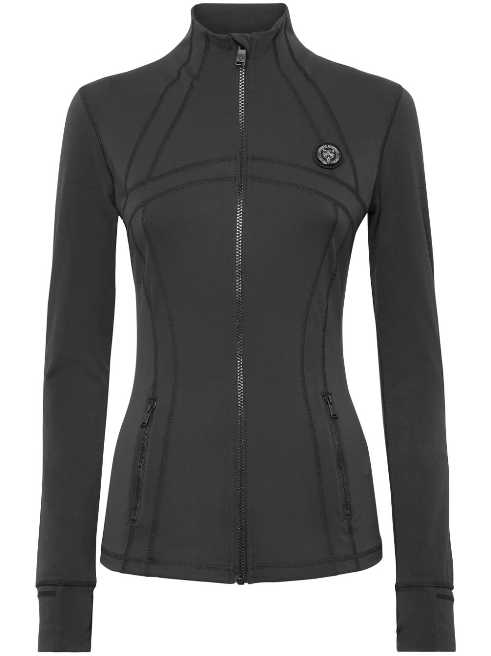 Zip-up jogging top - Black