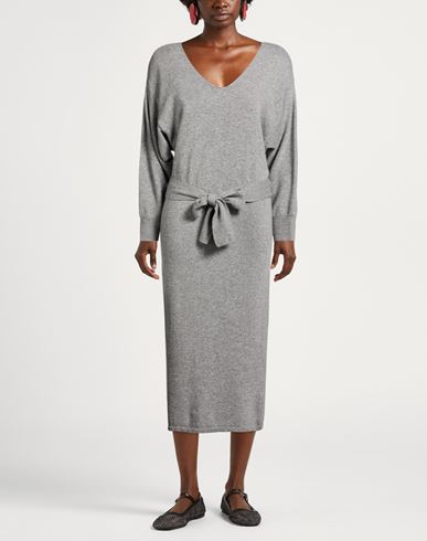 Woman Midi dress Light grey Size ONESIZE Viscose, Polyamide, Wool, Cashmere